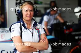 Sophie Ogg (GBR) Williams Head of Communications. 04.07.2015. Formula 1 World Championship, Rd 9, British Grand Prix, Silverstone, England, Qualifying Day.