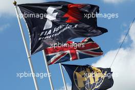 Flags. 04.07.2015. Formula 1 World Championship, Rd 9, British Grand Prix, Silverstone, England, Qualifying Day.