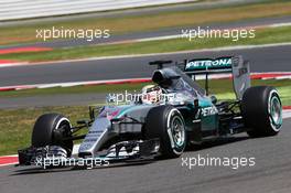 Lewis Hamilton (GBR) Mercedes AMG F1 W06. 04.07.2015. Formula 1 World Championship, Rd 9, British Grand Prix, Silverstone, England, Qualifying Day.