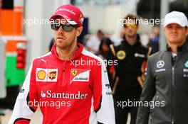 Sebastian Vettel (GER) Ferrari. 05.07.2015. Formula 1 World Championship, Rd 9, British Grand Prix, Silverstone, England, Race Day.