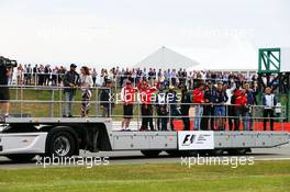 The drivers parade. 05.07.2015. Formula 1 World Championship, Rd 9, British Grand Prix, Silverstone, England, Race Day.