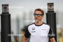 Jenson Button (GBR) McLaren. 02.07.2015. Formula 1 World Championship, Rd 9, British Grand Prix, Silverstone, England, Preparation Day.