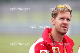 Sebastian Vettel (GER), Scuderia Ferrari  02.07.2015. Formula 1 World Championship, Rd 9, British Grand Prix, Silverstone, England, Preparation Day.