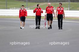 Fabio Leimer (SUI) Manor Marussia F1 Team Reserve Driver, John Booth (GBR), Team Principal, Manor F1 Team  02.07.2015. Formula 1 World Championship, Rd 9, British Grand Prix, Silverstone, England, Preparation Day.