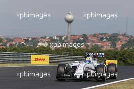 Felipe Massa (BRA) Williams FW37. 24.07.2015. Formula 1 World Championship, Rd 10, Hungarian Grand Prix, Budapest, Hungary, Practice Day.
