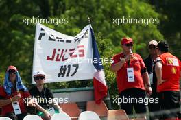 A banner in tribute to Jules Bianchi. 24.07.2015. Formula 1 World Championship, Rd 10, Hungarian Grand Prix, Budapest, Hungary, Practice Day.