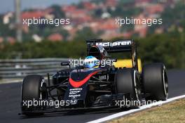 Fernando Alonso (ESP) McLaren MP4-30. 24.07.2015. Formula 1 World Championship, Rd 10, Hungarian Grand Prix, Budapest, Hungary, Practice Day.