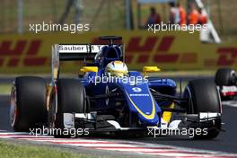 Marcus Ericsson (SWE) Sauber C34. 24.07.2015. Formula 1 World Championship, Rd 10, Hungarian Grand Prix, Budapest, Hungary, Practice Day.