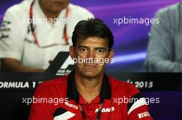 Graeme Lowdon (GBR) Manor Marussia F1 Team Chief Executive Officer in the FIA Press Conference. 24.07.2015. Formula 1 World Championship, Rd 10, Hungarian Grand Prix, Budapest, Hungary, Practice Day.