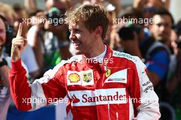 1st place Sebastian Vettel (GER) Ferrari. 26.07.2015. Formula 1 World Championship, Rd 10, Hungarian Grand Prix, Budapest, Hungary, Race Day.