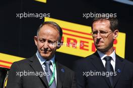 Podium dignitaries. 26.07.2015. Formula 1 World Championship, Rd 10, Hungarian Grand Prix, Budapest, Hungary, Race Day.