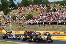Romain Grosjean (FRA) Lotus F1 E23. 26.07.2015. Formula 1 World Championship, Rd 10, Hungarian Grand Prix, Budapest, Hungary, Race Day.