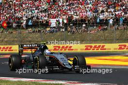 Sergio Perez (MEX) Sahara Force India F1 VJM08. 26.07.2015. Formula 1 World Championship, Rd 10, Hungarian Grand Prix, Budapest, Hungary, Race Day.