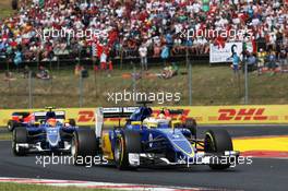 Marcus Ericsson (SWE) Sauber C34. 26.07.2015. Formula 1 World Championship, Rd 10, Hungarian Grand Prix, Budapest, Hungary, Race Day.