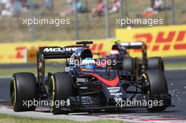 Fernando Alonso (ESP) McLaren MP4-30. 26.07.2015. Formula 1 World Championship, Rd 10, Hungarian Grand Prix, Budapest, Hungary, Race Day.