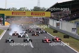 Start of the race 26.07.2015. Formula 1 World Championship, Rd 10, Hungarian Grand Prix, Budapest, Hungary, Race Day.