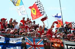 Fans and flags. 26.07.2015. Formula 1 World Championship, Rd 10, Hungarian Grand Prix, Budapest, Hungary, Race Day.