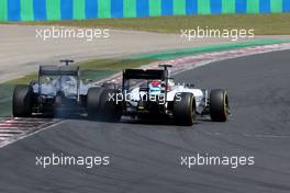 Lewis Hamilton (GBR), Mercedes AMG F1 Team and Felipe Massa (BRA), Williams F1 Team  26.07.2015. Formula 1 World Championship, Rd 10, Hungarian Grand Prix, Budapest, Hungary, Race Day.