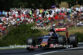 Max Verstappen (NLD) Scuderia Toro Rosso STR10. 26.07.2015. Formula 1 World Championship, Rd 10, Hungarian Grand Prix, Budapest, Hungary, Race Day.