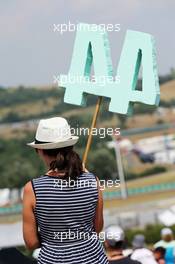 A Lewis Hamilton (GBR) Mercedes AMG F1 fan. 25.07.2015. Formula 1 World Championship, Rd 10, Hungarian Grand Prix, Budapest, Hungary, Qualifying Day.