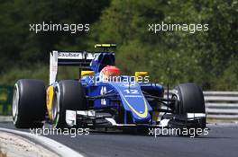 Felipe Nasr (BRA) Sauber C34. 25.07.2015. Formula 1 World Championship, Rd 10, Hungarian Grand Prix, Budapest, Hungary, Qualifying Day.