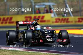 Romain Grosjean (FRA) Lotus F1 E23. 25.07.2015. Formula 1 World Championship, Rd 10, Hungarian Grand Prix, Budapest, Hungary, Qualifying Day.
