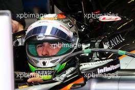 Sergio Perez (MEX) Sahara Force India F1 VJM08. 25.07.2015. Formula 1 World Championship, Rd 10, Hungarian Grand Prix, Budapest, Hungary, Qualifying Day.