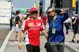 Kimi Raikkonen (FIN) Ferrari. 25.07.2015. Formula 1 World Championship, Rd 10, Hungarian Grand Prix, Budapest, Hungary, Qualifying Day.
