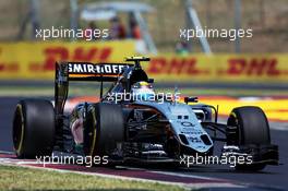 Sergio Perez (MEX) Sahara Force India F1 VJM08. 25.07.2015. Formula 1 World Championship, Rd 10, Hungarian Grand Prix, Budapest, Hungary, Qualifying Day.