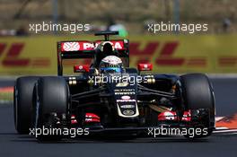 Romain Grosjean (FRA) Lotus F1 E23. 25.07.2015. Formula 1 World Championship, Rd 10, Hungarian Grand Prix, Budapest, Hungary, Qualifying Day.
