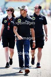 Pastor Maldonado (VEN) Lotus F1 Team. 23.07.2015. Formula 1 World Championship, Rd 10, Hungarian Grand Prix, Budapest, Hungary, Preparation Day.
