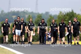 Jolyon Palmer (GBR), Lotus F1 Team, Romain Grosjean (FRA), Lotus F1 Team  23.07.2015. Formula 1 World Championship, Rd 10, Hungarian Grand Prix, Budapest, Hungary, Preparation Day.