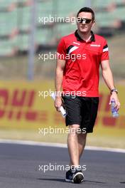 Fabio Leimer (SUI) Manor Marussia F1 Team Reserve Driver  23.07.2015. Formula 1 World Championship, Rd 10, Hungarian Grand Prix, Budapest, Hungary, Preparation Day.