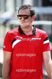 Fabio Leimer (SUI) Manor Marussia F1 Team Reserve Driver. 23.07.2015. Formula 1 World Championship, Rd 10, Hungarian Grand Prix, Budapest, Hungary, Preparation Day.