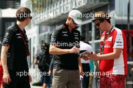 Nico Hulkenberg (GER) Sahara Force India F1 signs autographs for the fans. 23.07.2015. Formula 1 World Championship, Rd 10, Hungarian Grand Prix, Budapest, Hungary, Preparation Day.