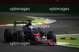 Fernando Alonso (ESP) McLaren MP4-30. 04.09.2015. Formula 1 World Championship, Rd 12, Italian Grand Prix, Monza, Italy, Practice Day.