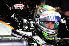 Sergio Perez (MEX) Sahara Force India F1 VJM08. 04.09.2015. Formula 1 World Championship, Rd 12, Italian Grand Prix, Monza, Italy, Practice Day.
