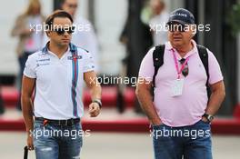 (L to R): Felipe Massa (BRA) Williams with his father Luis Antonio Massa (BRA). 04.09.2015. Formula 1 World Championship, Rd 12, Italian Grand Prix, Monza, Italy, Practice Day.