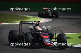 Jenson Button (GBR) McLaren MP4-30. 04.09.2015. Formula 1 World Championship, Rd 12, Italian Grand Prix, Monza, Italy, Practice Day.
