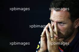 Christian Horner (GBR) Red Bull Racing Team Principal in the FIA Press Conference. 04.09.2015. Formula 1 World Championship, Rd 12, Italian Grand Prix, Monza, Italy, Practice Day.