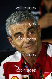 Maurizio Arrivabene (ITA) Ferrari Team Principal in the FIA Press Conference. 04.09.2015. Formula 1 World Championship, Rd 12, Italian Grand Prix, Monza, Italy, Practice Day.