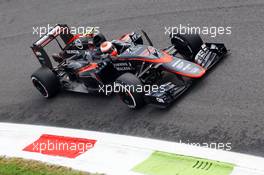 Jenson Button (GBR) McLaren MP4-30. 04.09.2015. Formula 1 World Championship, Rd 12, Italian Grand Prix, Monza, Italy, Practice Day.