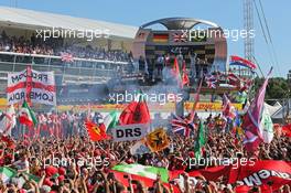 The podium (L to R): Sebastian Vettel (GER) Ferrari, second; Lewis Hamilton (GBR) Mercedes AMG F1, race winner; Felipe Massa (BRA) Williams, third. 06.09.2015. Formula 1 World Championship, Rd 12, Italian Grand Prix, Monza, Italy, Race Day.