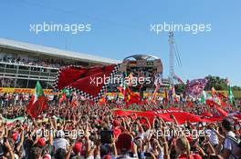 The fans celebrate at the podium. 06.09.2015. Formula 1 World Championship, Rd 12, Italian Grand Prix, Monza, Italy, Race Day.