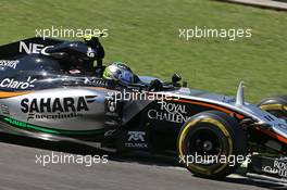 Sergio Perez (MEX) Sahara Force India F1 VJM08. 06.09.2015. Formula 1 World Championship, Rd 12, Italian Grand Prix, Monza, Italy, Race Day.