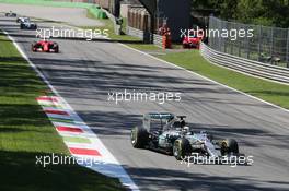 Lewis Hamilton (GBR) Mercedes AMG F1 W06. 06.09.2015. Formula 1 World Championship, Rd 12, Italian Grand Prix, Monza, Italy, Race Day.