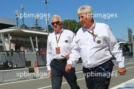 (L to R): Charlie Whiting (GBR) FIA Delegate with Herbie Blash (GBR) FIA Delegate. 06.09.2015. Formula 1 World Championship, Rd 12, Italian Grand Prix, Monza, Italy, Race Day.