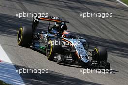 Nico Hulkenberg (GER) Sahara Force India F1 VJM08 heads to the grid. 06.09.2015. Formula 1 World Championship, Rd 12, Italian Grand Prix, Monza, Italy, Race Day.
