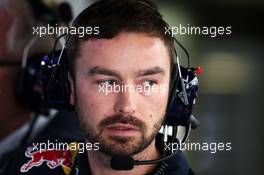 Simon Rennie (GBR) Red Bull Racing Race Engineer. 05.09.2015. Formula 1 World Championship, Rd 12, Italian Grand Prix, Monza, Italy, Qualifying Day.