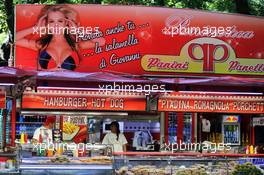 A food stand. 05.09.2015. Formula 1 World Championship, Rd 12, Italian Grand Prix, Monza, Italy, Qualifying Day.